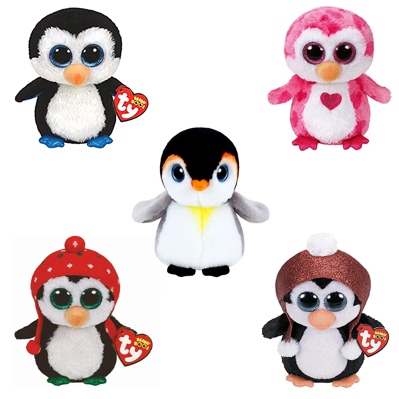 Ty Beanie Babies 15cm Pongo the Penguin Plush Soft Stuffed Animal Collection Toy