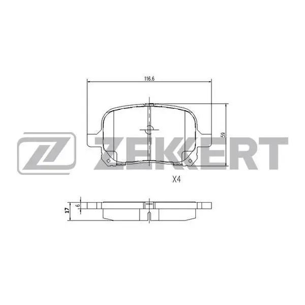 Колодки торм. диск. перед Toyota Avalon(X0 X30) 94- Camry(V2