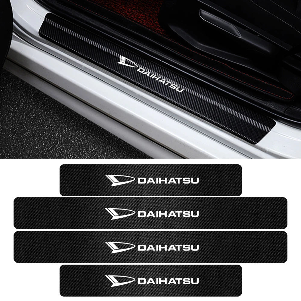 4 шт. наклейки 3D из углеродного волокна против царапин для daihatsu Yrv Scion Venza Datsun Sirion