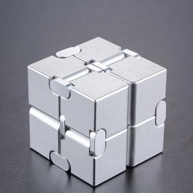 New 2022 Magic Cube Aluminium Cube Toys Premium Metal Deformation Magical Anti-stress relief Cube Stress Reliever for Anxiety 3
