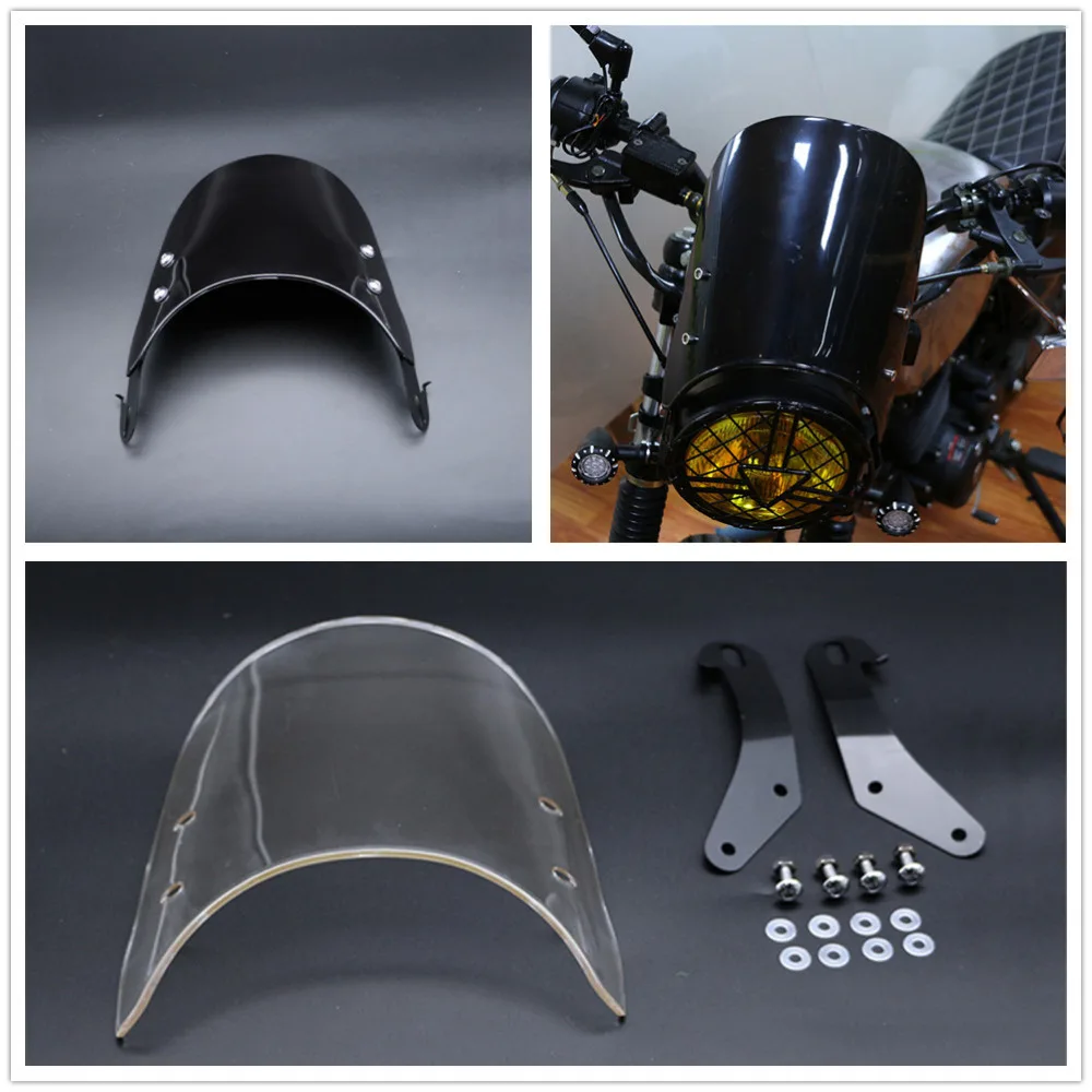 Parabrezza Pare-Brise Per Bonneville/Se/T100/T120 2001-2017 Thruxton 900 2003-2015 Parabrezza Moto Deflettori Vento