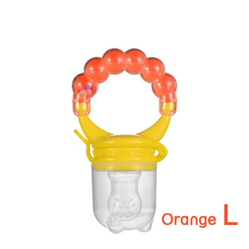 Orange1 L Соска-пустышка для малышей, держатель для фруктового кормушка, Силиконовая пустышка для кормления, бутылочки для сосок - Цвет: Orange1 L