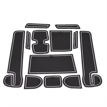 

12Pcs Anti-slip Non-slip Car Rubber Decorative Cup Holder Sticker Gate Slot Pad Door Groove Mat For SUZUKI SWIFT 2018 Accessorie