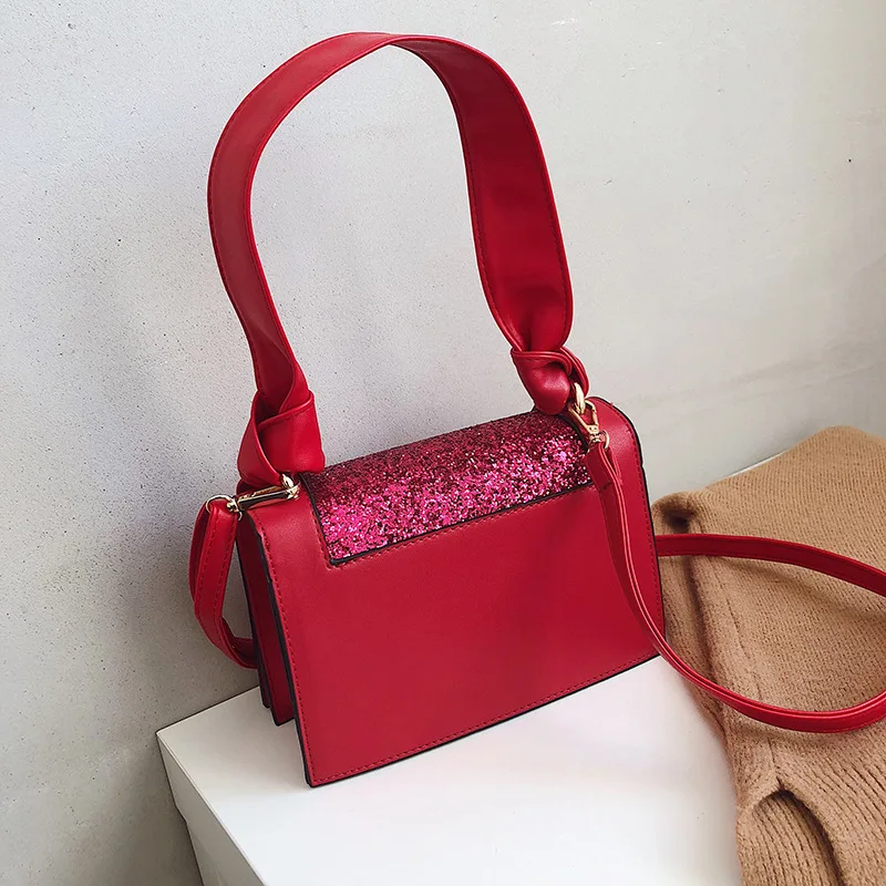 

Sequin Square Sling Bag Irregular Cow Debutante-Style Shoulder WOMEN'S Bag