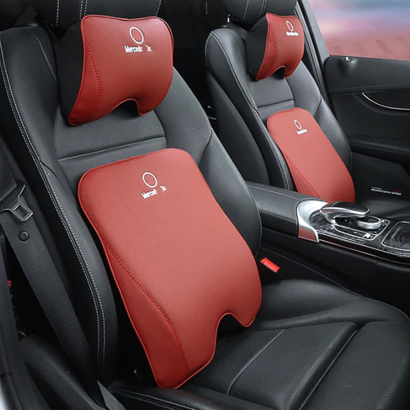Подголовник сиденья подушка для шеи Подушка поясничная поддержка для Mercedes Benz A B C E S класс GLA CLA G500 GLE GLC автомобиль