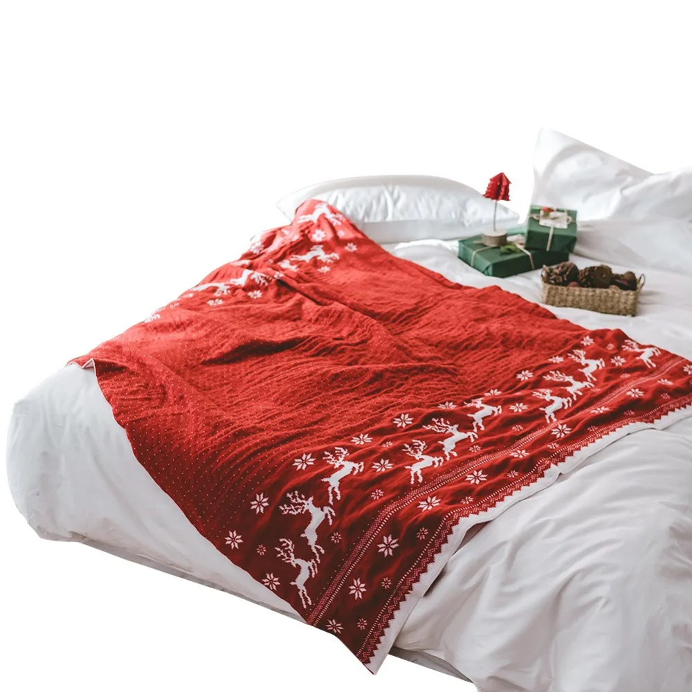 Рождественский лось шаблон домашнее Полотенце Рождество ЕВА мягкий диван одеяло хороший выбор подарка