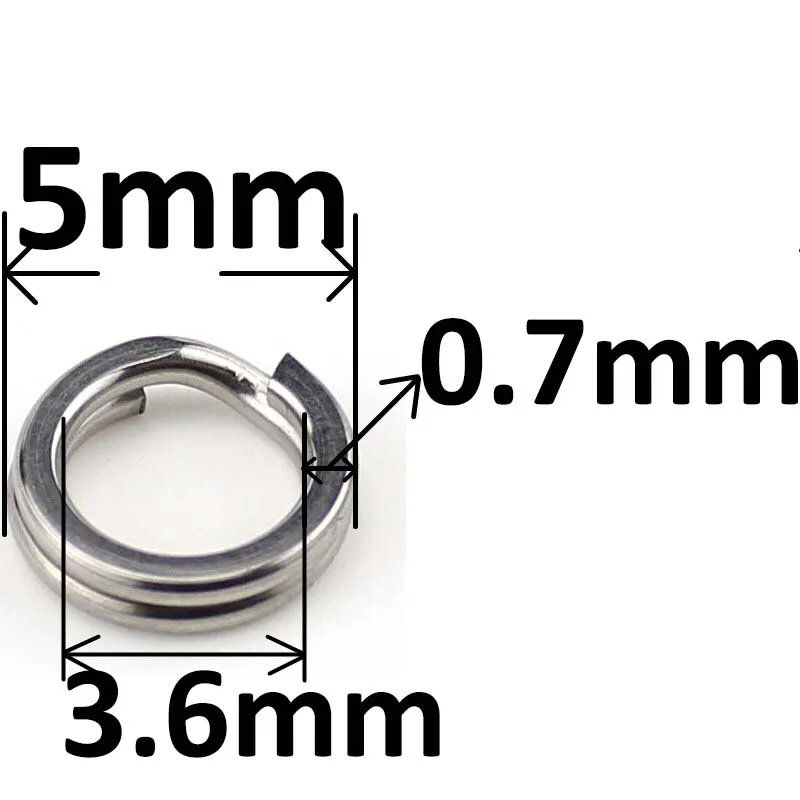 1000 шт. Нержавеющая сталь Разделение кольцо Диаметр от 4 мм до 12 мм сверхмощный рыболовный двойное кольцо рыболовные аксессуары