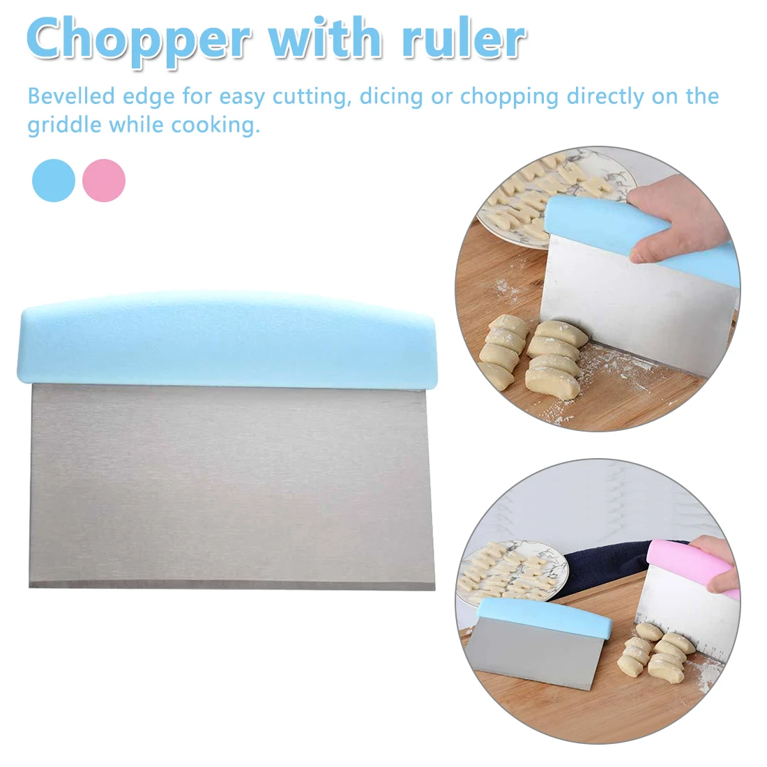 6 5 Inc Stainless Steel Metal Griddle Scraper Chopper Cutter With