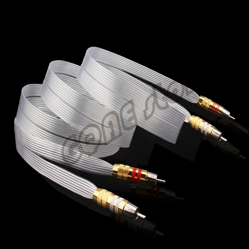 Hifi лента OCC посеребренный аудиокабель сигнальный кабель RCA к lotus plug аудио XLR для