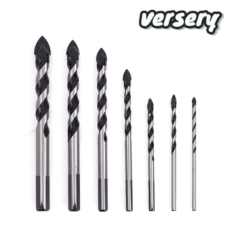 free shipping 3 4 5 6 8 10 12mm Multi-functional Glass Drill Bit Triangle Bits for Ceramic Tile Concrete Brick Metal Wood copper 3 12mm multifunctional glass drill bit triangle diamond drill set ceramic tile concrete brick wood punching hole saw metal drill