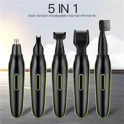5 in 1 Nose Ear Hair Trimmer For Men Haircut Groomer Device Clipper Ear Face Eyebrow Nose Hair Removal Trimer Eyebrow Shaver