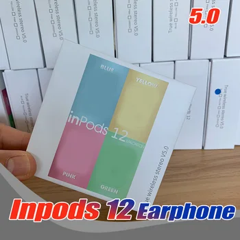 

50CPS Original inpods12 MACARON inpods 12 TWS Wireless Earphone Bluetooth V5.0 With Pop up Window Touch Control For Iphone 11