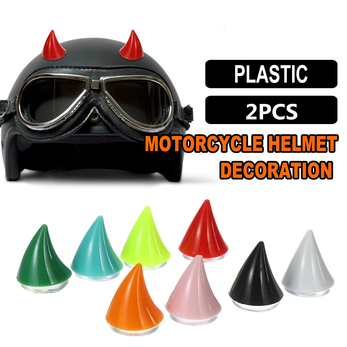 Casco de motocicleta de 2 uds., ventosa de silicona elástica de plástico para esquina, decoración de bocina suave, sombreros, decoración de bocina de goma