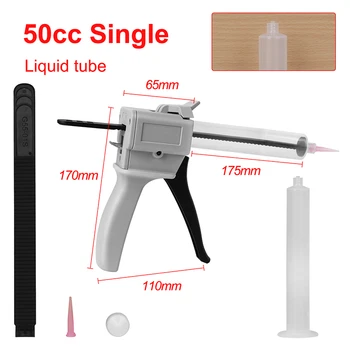 

Manual Gun Dispenser 50CC 30CC Ab Epoxy Glue Gun Adhensive Mix Manual Dispense Hand Tool Labeling Adhesive