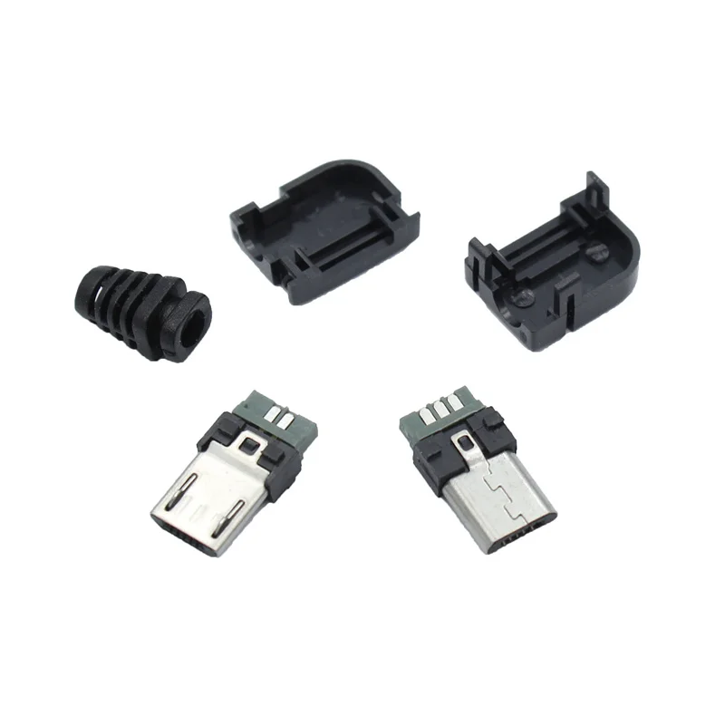 10 компл./лот Micro 5P USB штекер Тип припоя хвост шт.; Штепсель для зарядки 90 градусов