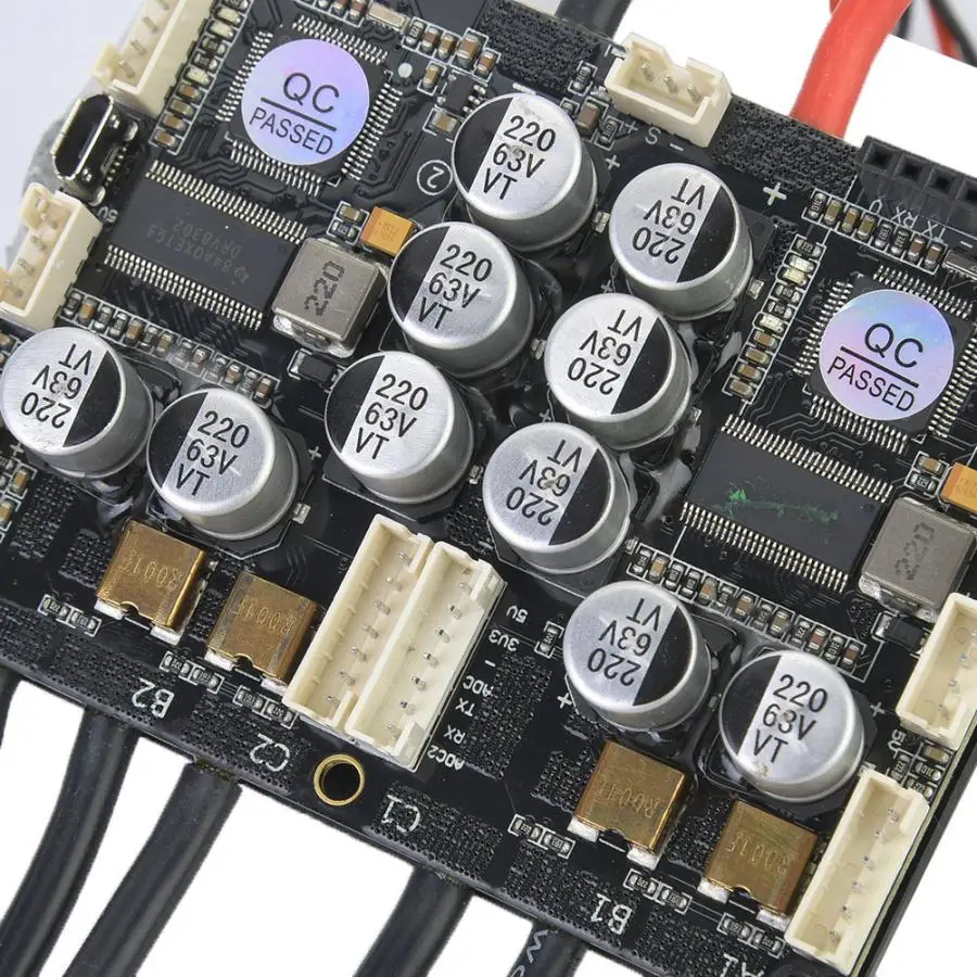 6-слойные PCB HGLRC-Flipsky двойной FSESC4.2 ESC Алюминий радиатора, украшенное мозаикой из драгоценных камней, 12 шт. Аутентичные МОП-транзисторы для RC автомобиль/почтовой службой E-велосипед/E-скутер способный преодолевать Броды