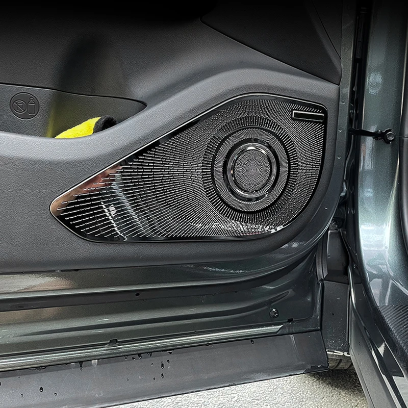 Car Door Audio Cover Interior Door Audio Speaker Trim Bezel Cover Garnish For Hyundai Tucson NX4 Door Loudspeaker Cover Accessories