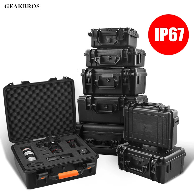 ABS Plastic Waterproof Dry Box Safety Equipment Protective Case Portable Tools Outdoor Survival Toolbox Anti-collision Container