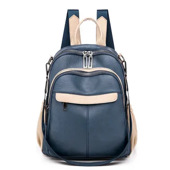 

2020 NEW Women's Backpack PU Leather Fashion Outdoor Shoulder Bag Waterproof Korean Style Travel Backpack