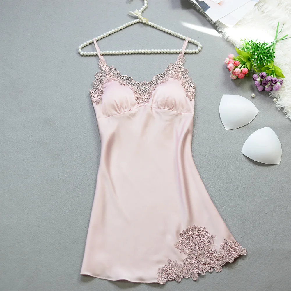 Pink 1 Lisacmvpnel 5 шт. с подкладкой сексуальный комплект кружевной пижамы Ночная рубашка+ кардиган+ брюки комплект Пижама с кружевами для женщин - Цвет: Pink 1