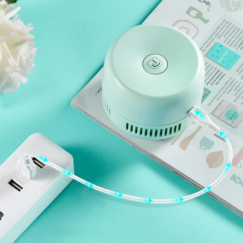 

Useful Desktop Vacuum Cleaner Small Size Clean Scraps Machine Portable Dust Collector for Notebook Computer Keyboard
