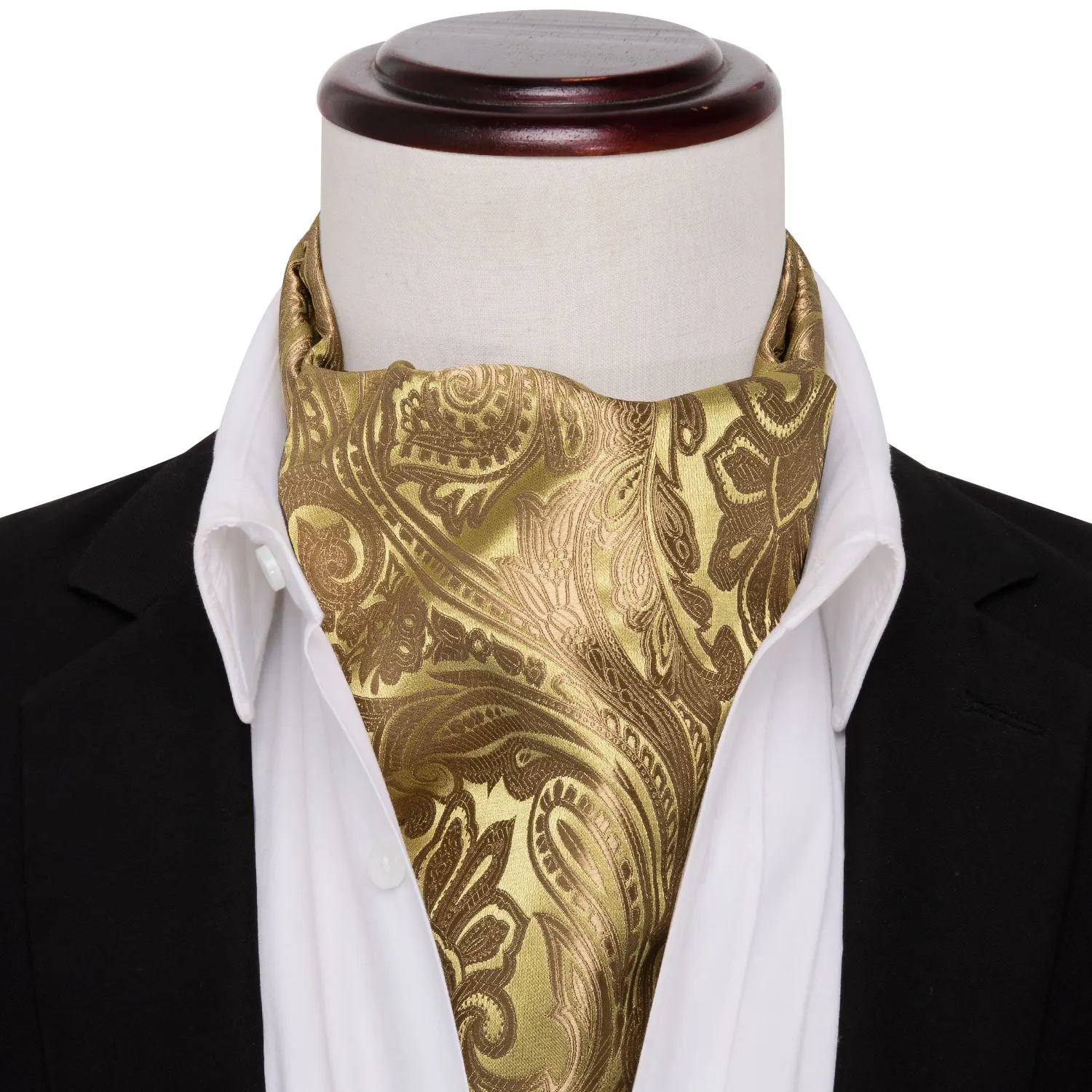 Аскот галстук-бабочка для Для мужчин желтый Шелковый шейный платок галстук комплект высокое качество платок мужские запонки Пейсли