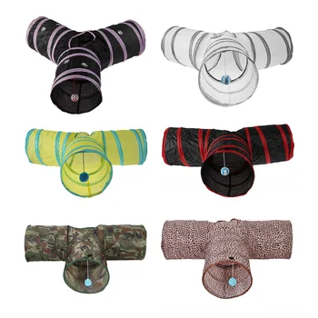 

Polyester Cloth Collapsible Kitten Cat Tunnel Training Toy Foldable Tunnel Tube Puppy Small Pet Product Accessories