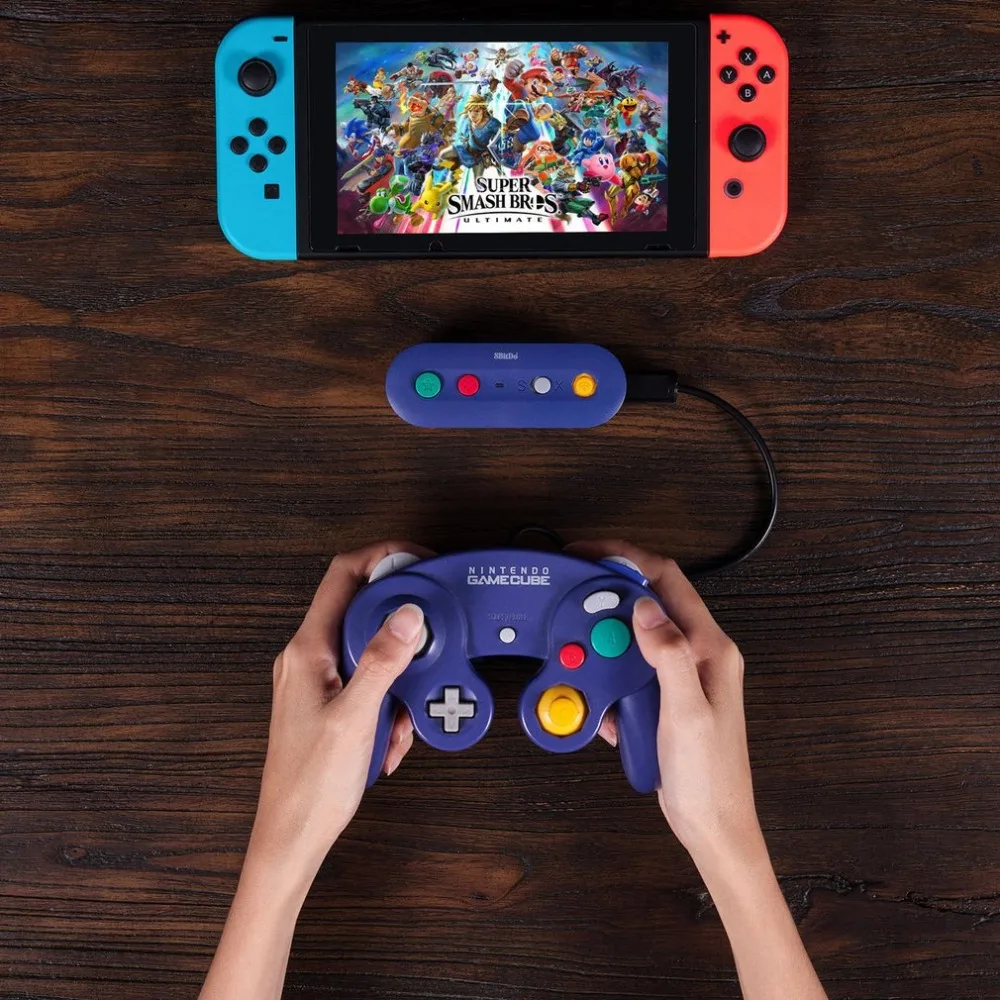 8Bitdo Gbros беспроводной адаптер для переключателя/ПК проводной GameCube и классический контроллер GC для переключения
