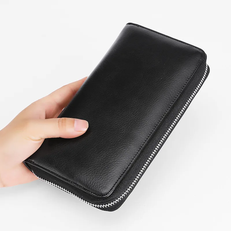

Multi-functional leather card bag with large capacity for men and women