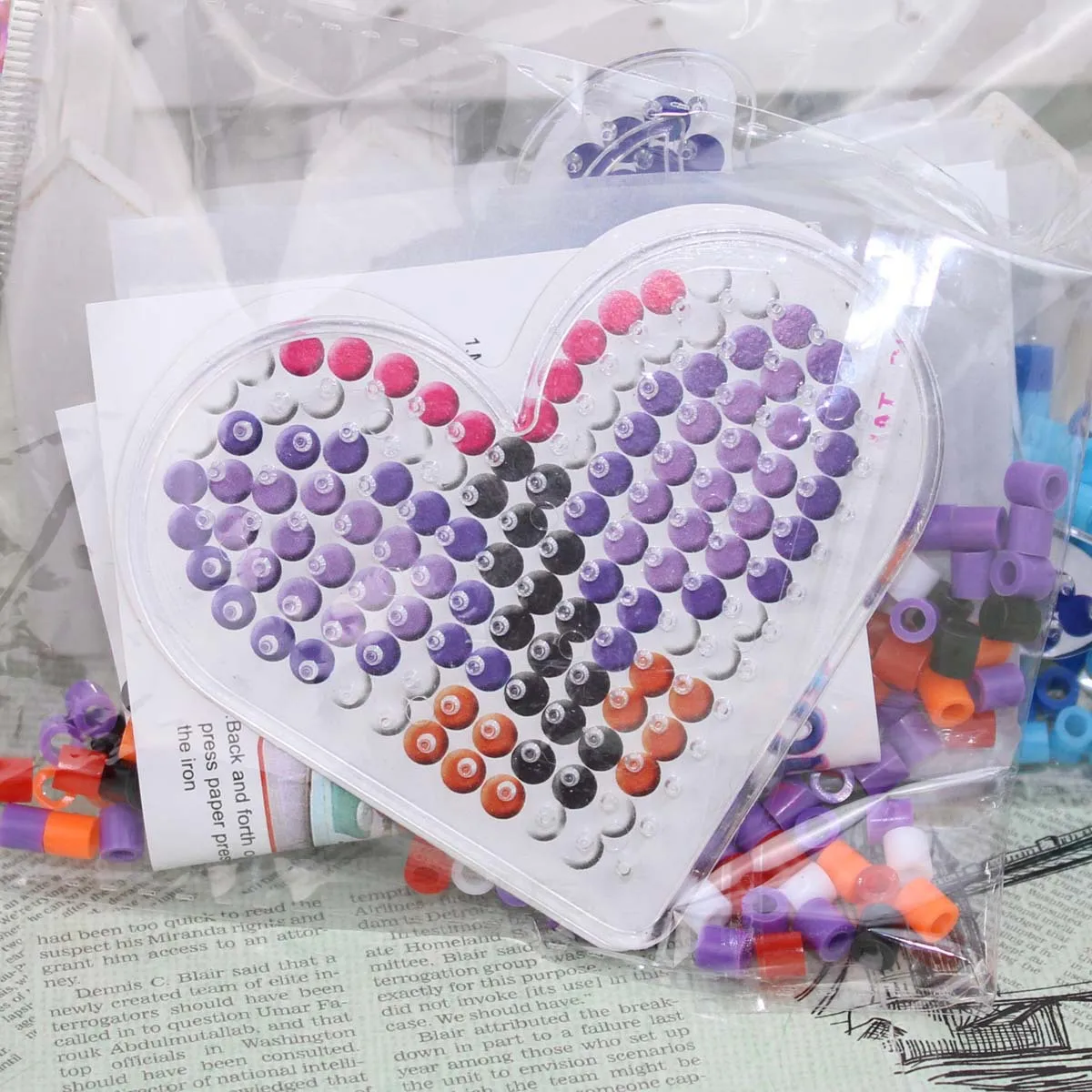 Y16 Bean Puzzle Набор борьба детей подарок детский сад DIY материал коробка головоломки Дети горох