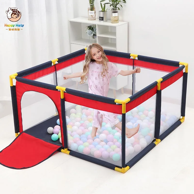 

Baby Playpen Foldable Safety Barrier For 0-6years Kids Newborn Fence Playpen For Children Pool Balls Child Indoor Game Fence F7
