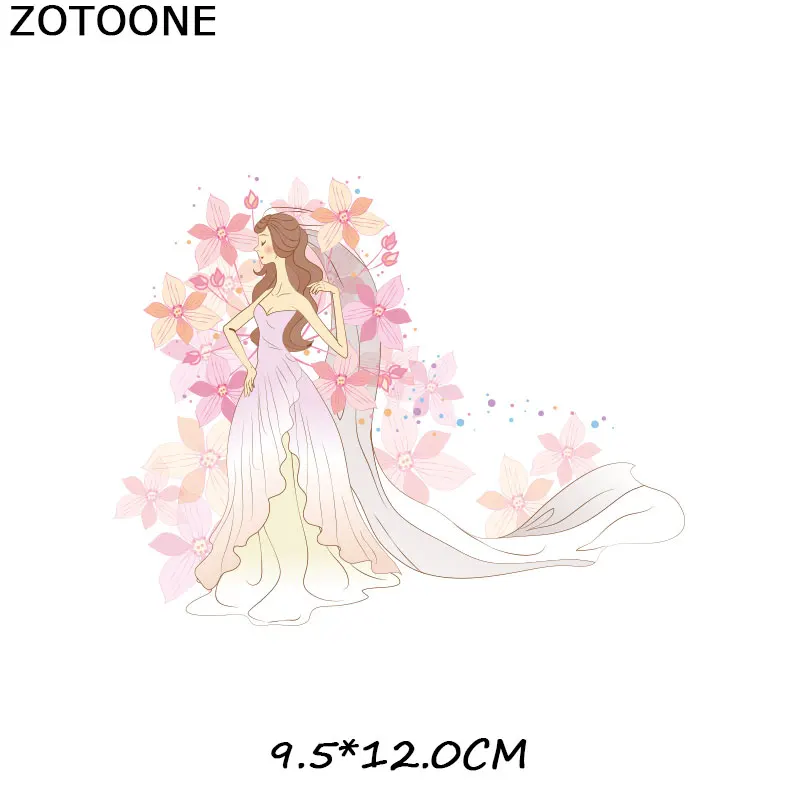 ZOTOONE красивая девушка наклейки для железной передачи одежды DIY аксессуары футболки Платья моющиеся теплопередачи H - Цвет: ZT0834