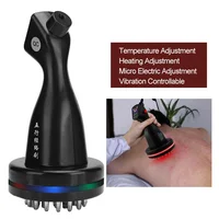 Cepillo de masaje de meridianos infrarrojo lejano eléctrico, máquina de raspado con calefacción por vibración, masajeador corporal de microcorriente de acupresión de 100-240V
