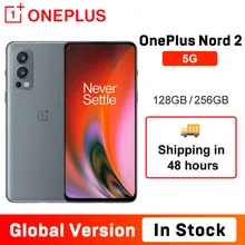Global Version Oneplus Nord 2 5G Smartphone Octa Core Dimensity 1200-AI AMOLED 90Hz 65W Warp Charge 50 MP AI Rear Camera   NFC