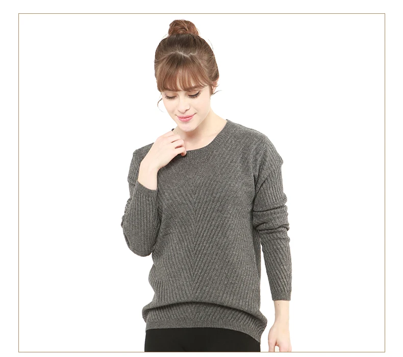 LONGMING мериносовая шерсть зимняя одежда кашемировый свитер женский пуловер тонкий круглый вырез вязаный свитер джемпер