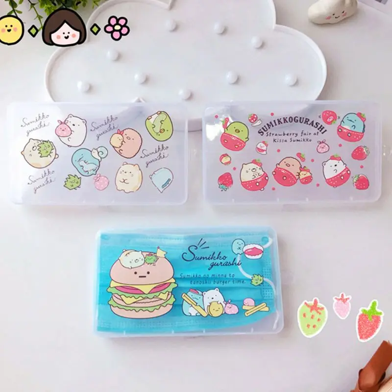 Cute Cartoon Animal Print Disposable Mask Storage Box Holder Dustproof Moisture-Proof Container Portable Jewelry Organizer Cute Cartoon Animal Print Disposable Mask Storage Box Holder Dustproof Moisture-Proof Container Portable Jewelry Organizer