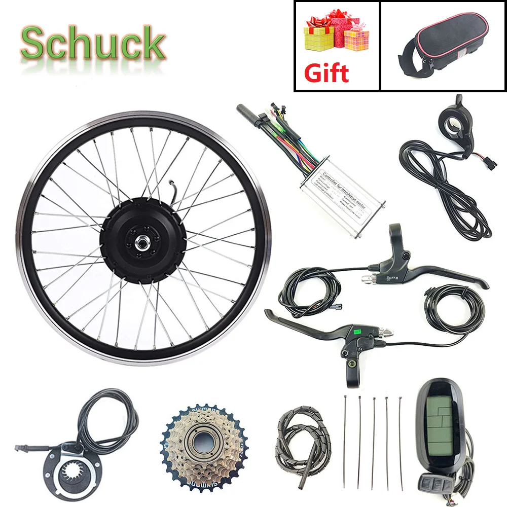 

Schuck Ebike Kit Electric Bicycle Conversion kit REAR Motor wheel 24V 250W with KT LCD6 Display 16-28 inch 700C