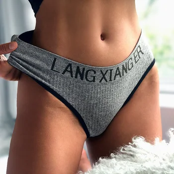

Sexy Women Cotton Underwear Panties Seamless Briefs Breathable Underpants Low Waist Letter Women Lingerie Soft Lady Female Under