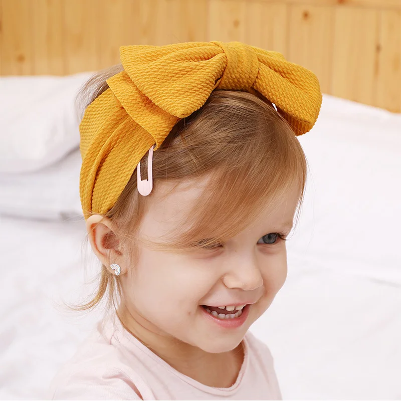 

New 16 Colors Headband Newborn Toddler Baby Hair Bows Band Kids Girl Big Bows Head Wraps Infant Headbands Hair Accessories