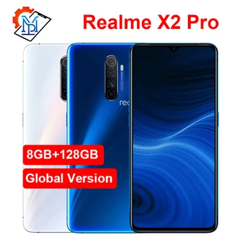 Перейти на Алиэкспресс и купить Мобильный телефон Realme X2 Pro с глобальной версией, 6,5 дюймов, 90 Гц, жидкий экран, 8 ГБ + 128 ГБ, Snapdragon 855 Plus, камера, МП, NFC, смартфон