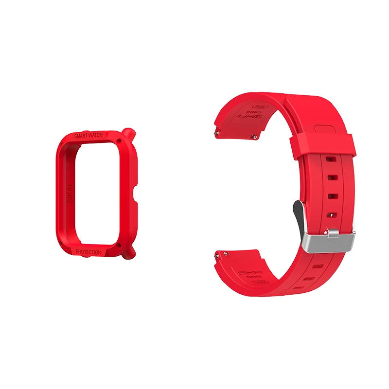 Group 3 SIKAI высококачественный ремешок для часов и чехол для Huami Amazfit Bip Youth Smartwatch силиконовый ремешок для часов Amazfit Bip PC чехол для часов - Цвет ремешка: Group 3