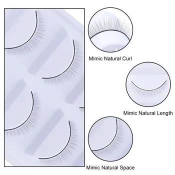 

5 pairs Training Individual Practice False Eyelashes Natural Training Lashes For Grafted Lashes Eyelash Extension Practicing