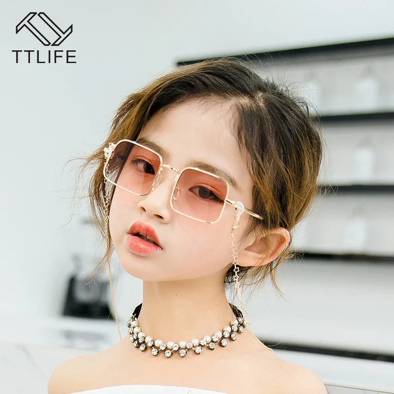 Детские Квадратные Солнцезащитные очки TTLIFE 2020 для девочек и мальчиков