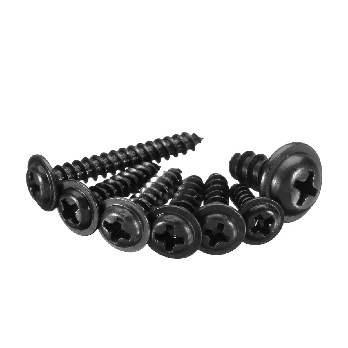 

340PCS Stainless Steel Assorted Self Tapping Screws Box Kit No. 4 6 8 10 Black High Tensile