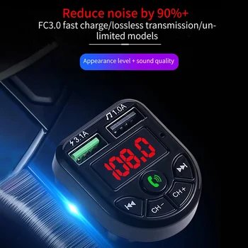 

USB Car Charger Bluetooth 5.0 Car Charger Adapter For IPhone USB Fast Charging Mobile Phone Car-Charger Motorcycle Car Charge