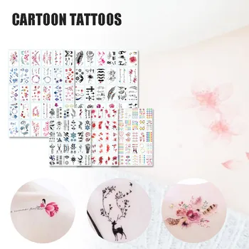 

30 Sheets Cute Cartoon Temporary Tattoos Party Waterproof Kids Adults Removable Couple Fake Tattoos Sticker SK88