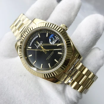 

Limited AAA luxury 18K gold watch automatic DAY-DATE style men automatic Self-wind 40mm watches Stainless steel Wristwatch