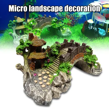 

Spot Aquarium Ornament Photography Prop Fish Tank Decoration Bridge Landscape Tree QP2
