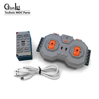 

Multifunction Smart Lithium Battery + 4 Remote Control Lithium Battery Can Connect 4 PF 8878-1 54599 MOC Building Blocks