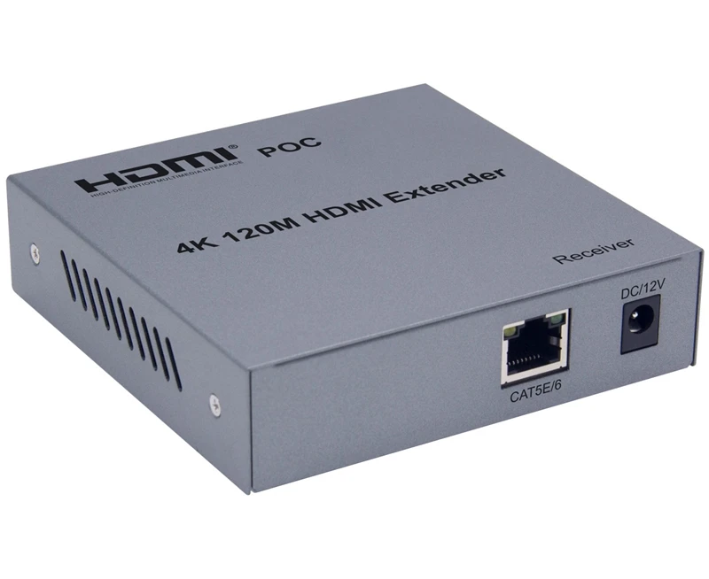 POC 4K HDMI удлинитель 120 м по RJ45 Ethernet Cat5e Cat6 один сетевой кабель удлинитель TX передатчик приемник ТВ петля-выход